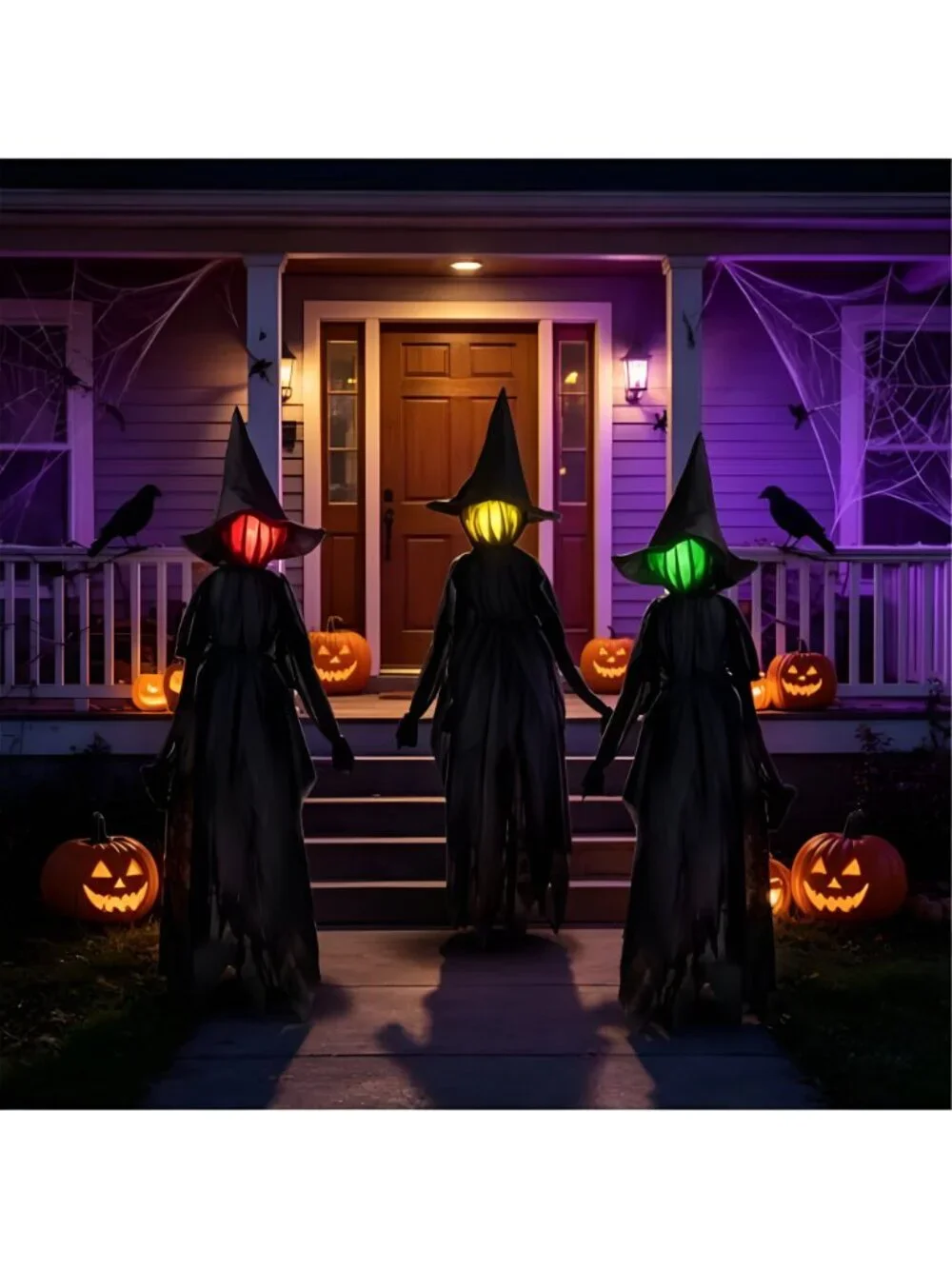 3 Pack Halloween Decorations Outdoor Halloween Witches Decor, 6FT